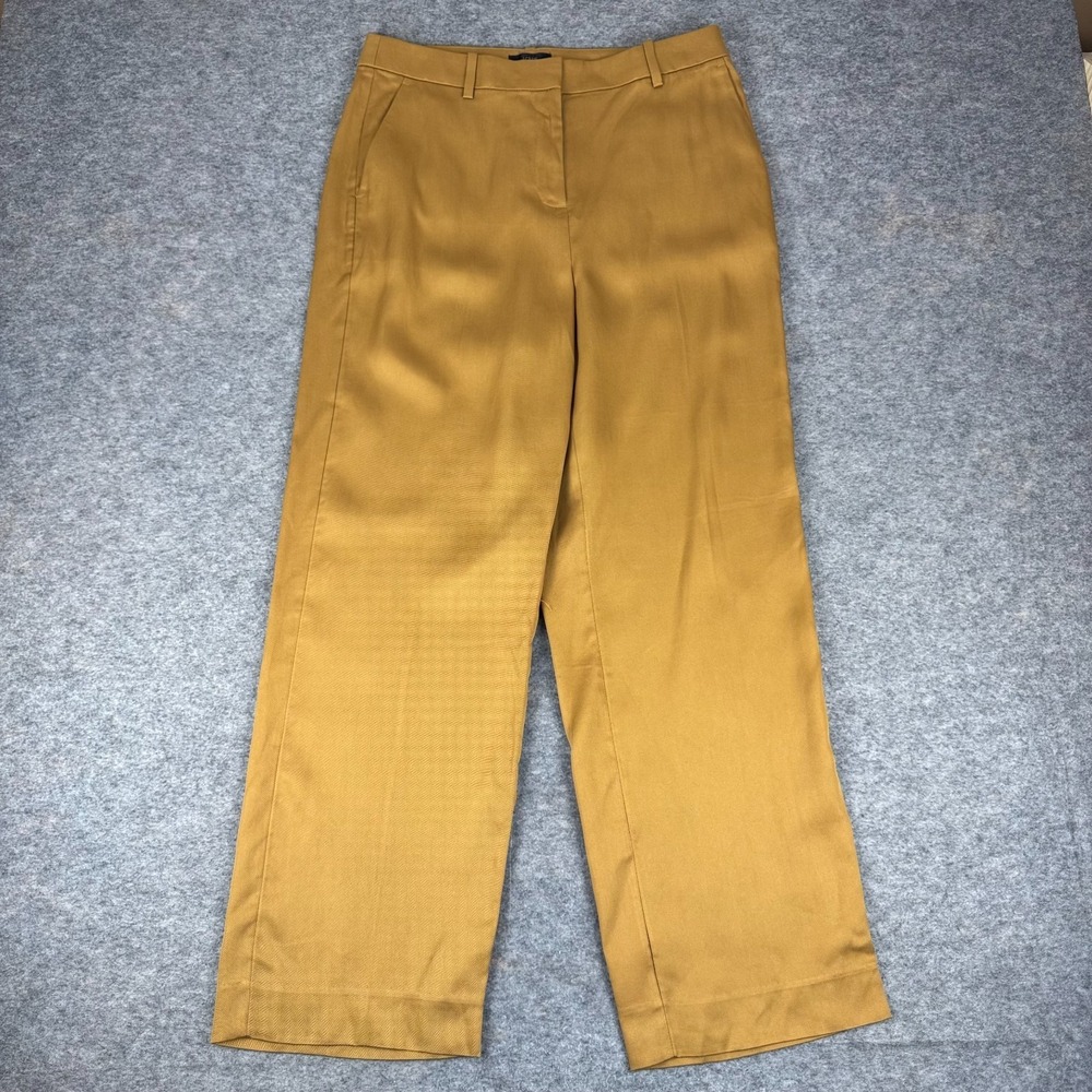 J Crew Ingrid Gramercy High Rise Cappuccino Trouser Pants 30" Lyocell Womens 8β
